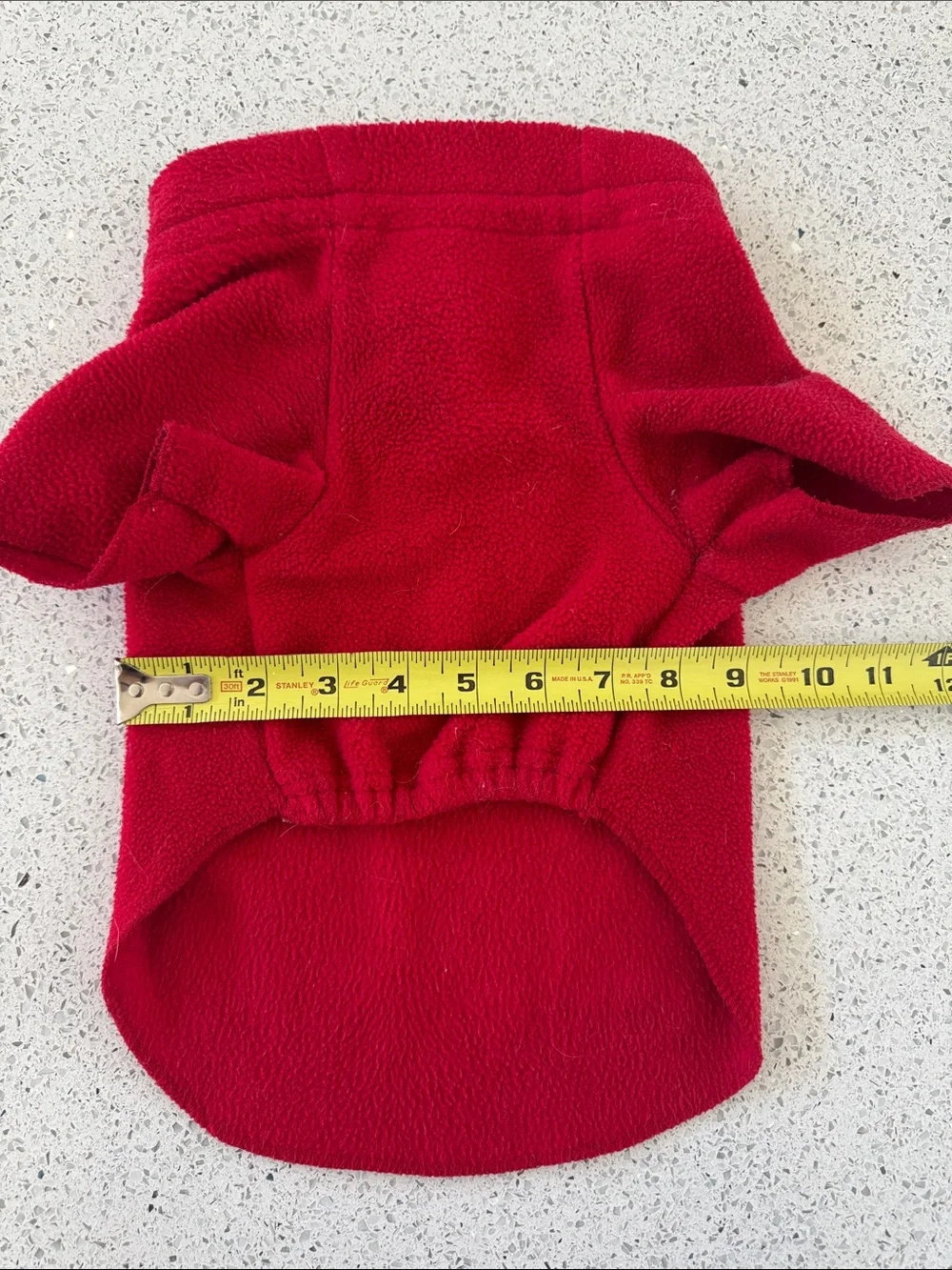 Red Fleece Dog Shirt with Bold DOG Lettering